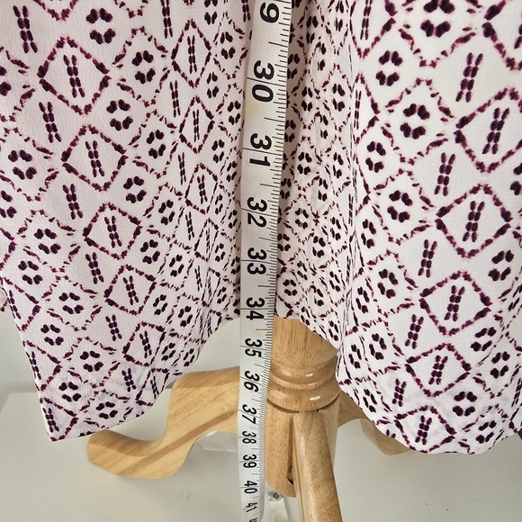 Madewell Silk Convertible Straps Dress Echo Grid Smocked Halter Neck Size 6 - Picture 9 of 15